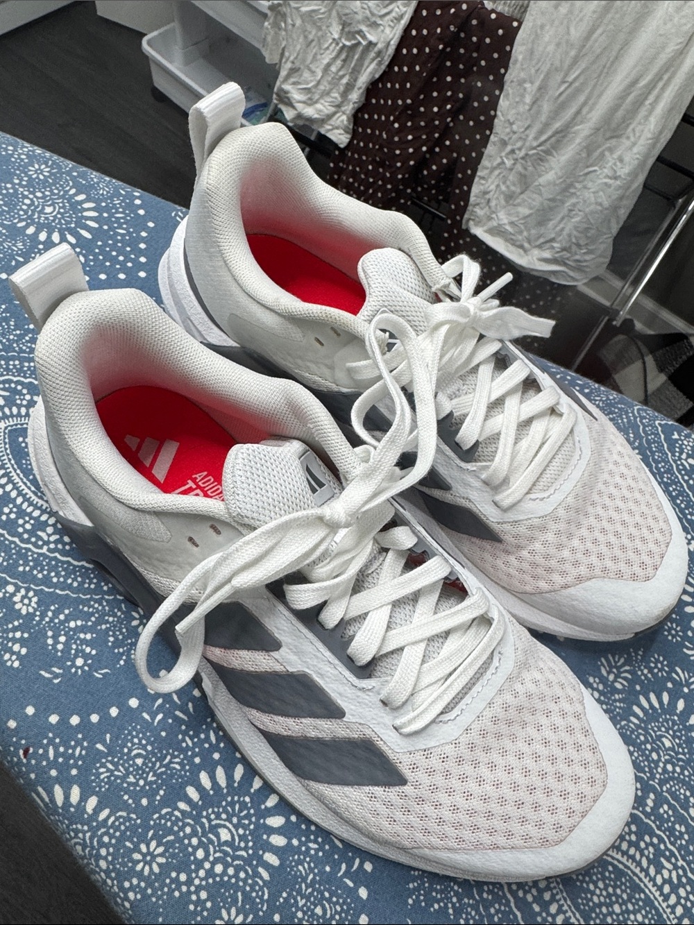 adidas Women’s White and Gray Athletic Sneakers